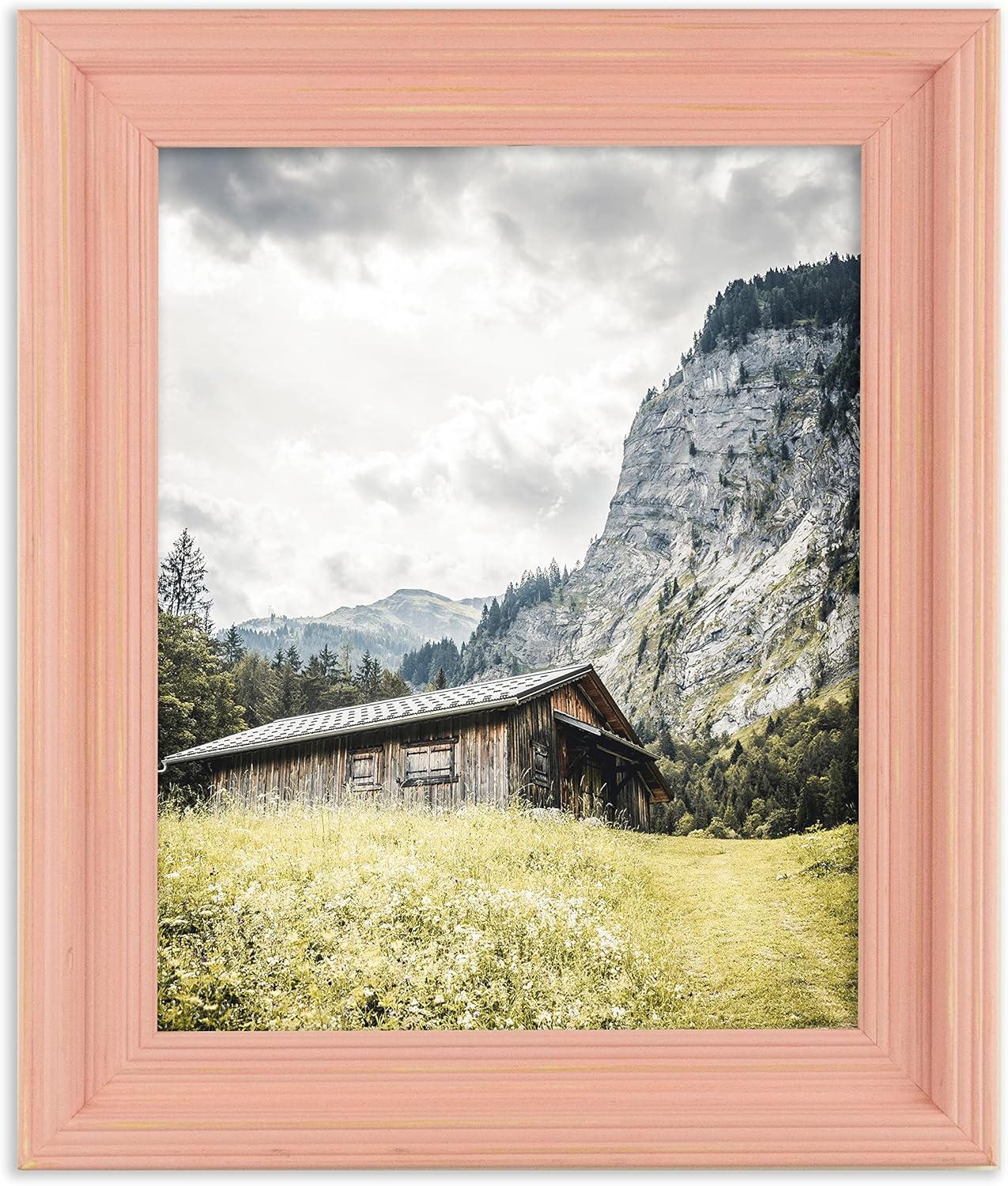 The Rusty Roof-Distressed Cimarron Baby Pink-Solid Wood Picture Frame-16x20