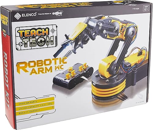 Elenco Teach Tech "Brazo robótico controlado por alambre", kit de brazo robótico, juguetes de construcción STEM para niños mayores de 12 años