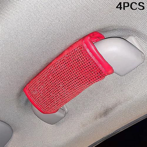 Miniatura 8 de 4 fundas brillantes para manija de puerta de seguridad, cubierta protectora de cristal brillante para manija de automóvil, accesorios de decoración