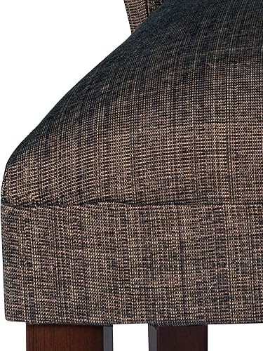 Miniatura 4 de HomePop Parsons - Silla de comedor clásica, paquete individual, textil, marrón cruzado