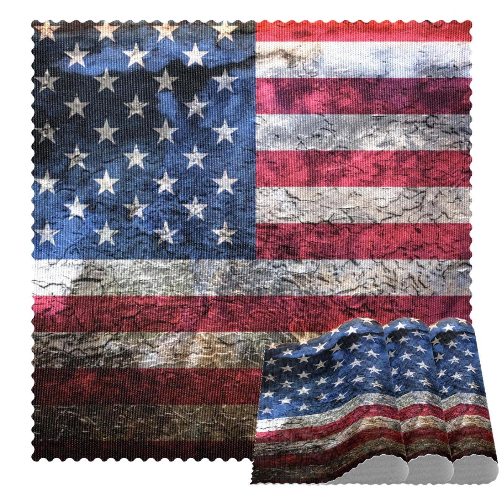 Set de table antidérapant et résistant à la chaleur motif USA lot de 4