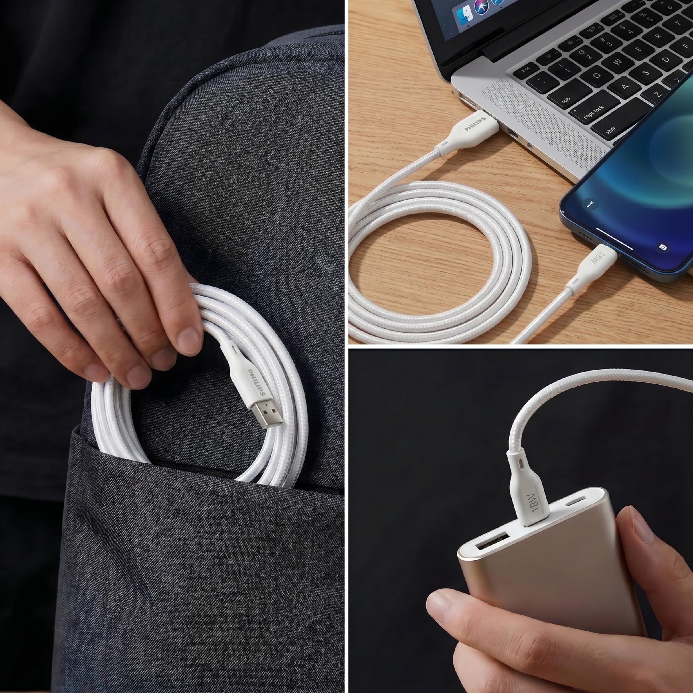 Philips USB-C Cable - Fast Charging & Data Transfer -8