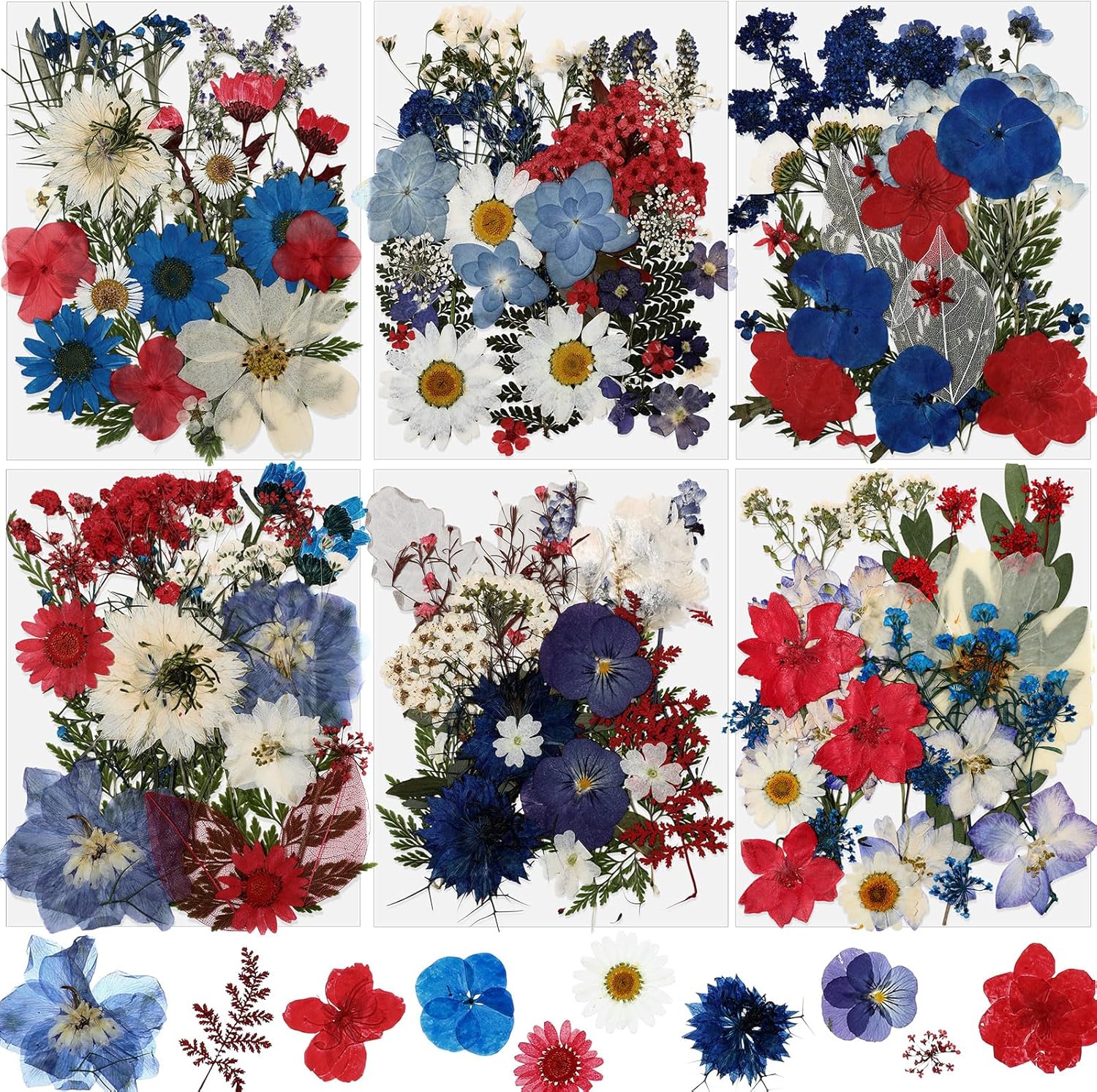 Nuanchu 167 Pcs Real Dried Pressed Flowers Natural Dried Flowers Colorful Daisy Mixed Wildflowers Leave for DIY Candle Resin Nails Jewelry Pendant Crafts Floral Art(Multicolor,Formal Style)