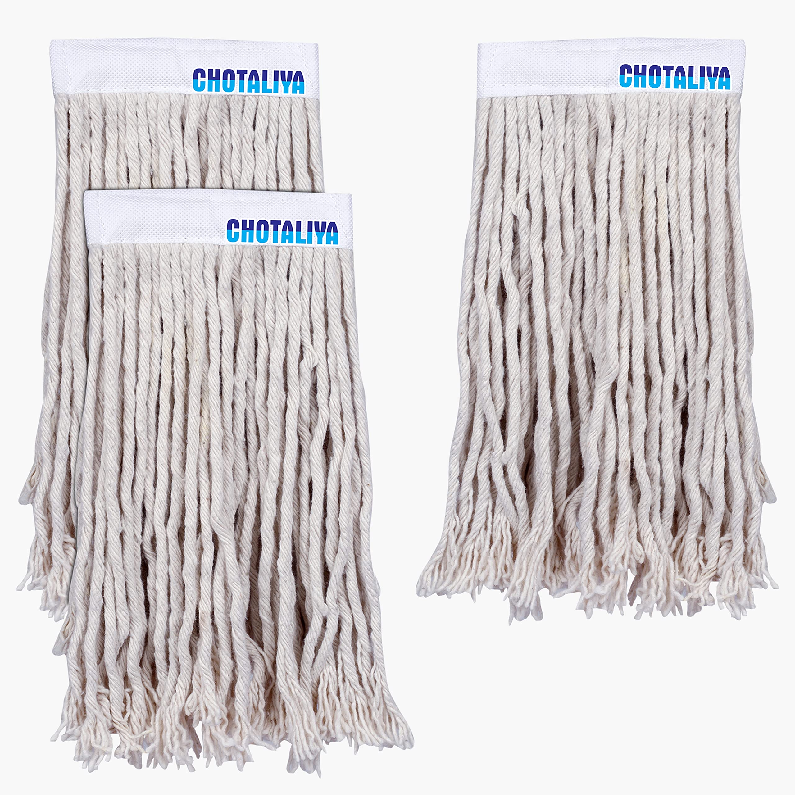 Cotton Mop Refill for Floor Cleaning 300gm (White) (PACK OF 3)-image-35