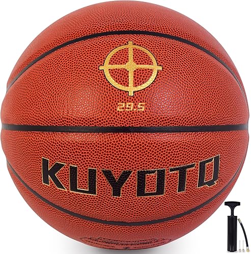 KUYOTQ Kids Toddler Youth Adult Size 34567 Basketball 2225.527.528.529.5" Thickened Rubber or Faux Leather Indoor Outdoor Basketball for Boys Girls