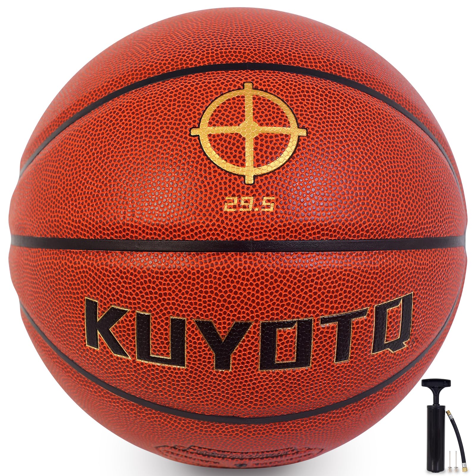 KUYOTQ Kids Toddler Youth Adult Size 3/4/5/6/7 Basketball 22/25.5/27.5/28.5/29.5" Thickened Rubber or Faux Leather Indoor Outdoor Basketball for Boys Girls Womens Mens Basket Ball Gifts