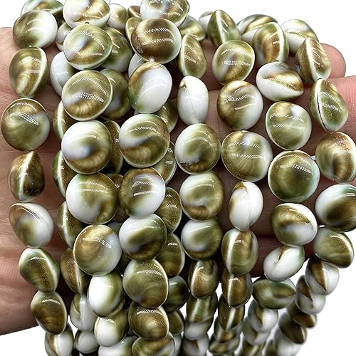 Miniatura 3 de ABCGEMS - Cuentas de concha de ojo Shiva de grado premium, puerta protectora de concha de caracol, 100% orgánicas (cada cuenta está hecha de 2