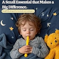 Vista 6 de Zuzu 6 Pack Teething Tubes for Babies 3-24 Months with 2 Cleaning Brushes - Hollow Teether Chew Straw Sensory Toys, BPA Free Food Grade Silicone