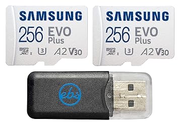 Everything But Stromboli Samsung Evo Plus 256GB MicroSD Memory Card (2 Pack) Works with GoPro Hero 9 Black (Hero9) 4K UHD, UHS-I, U1, Class 10, SDXC (MB-MC256KA) Bundle with (1) Micro Card Reader