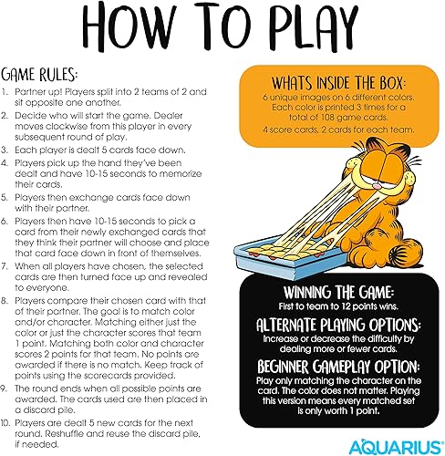 Miniatura 6 de AQUARIUS - Juego de cartas Garfield Memory Master