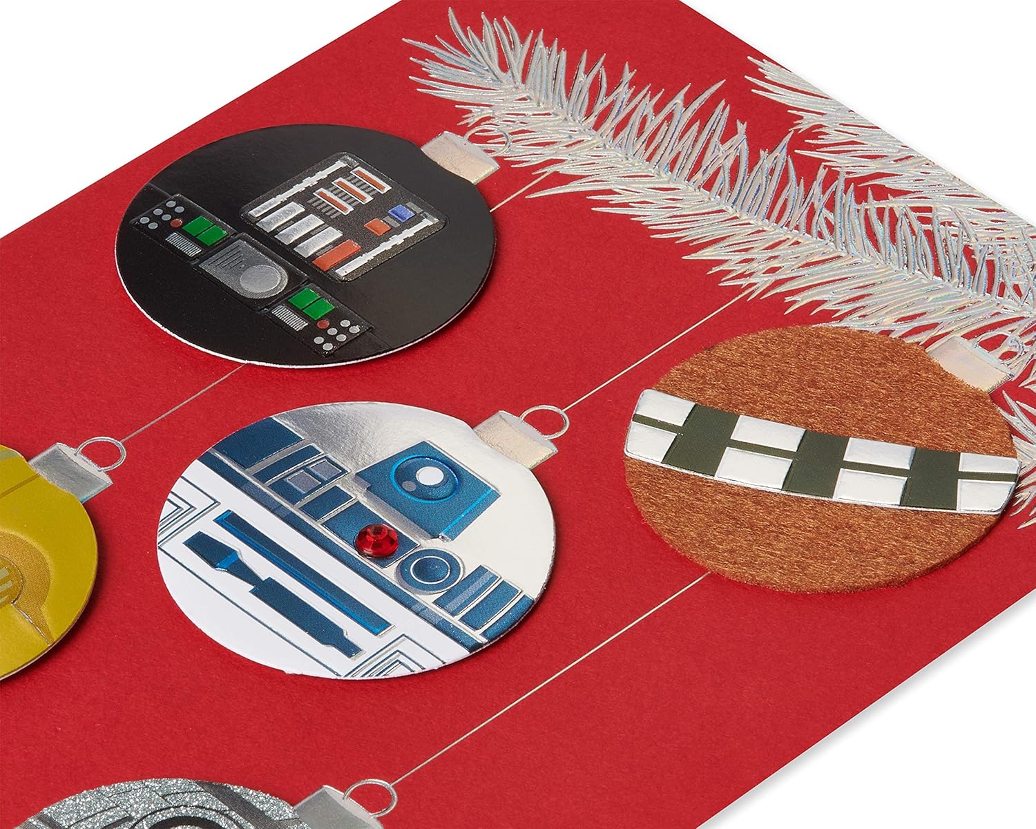 Papyrus Star Wars Boxed Christmas Cards with Envelopes, Merry Force Be with You, Ornaments (8-Count)