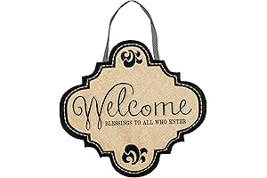Welcome Burlap Door Decor