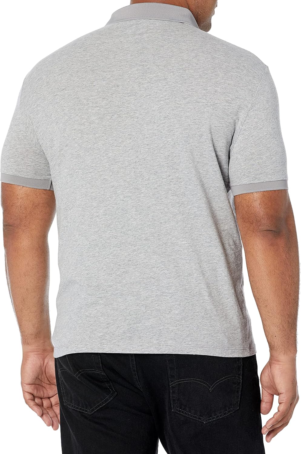 Armani Exchange Mens Short Sleeve Milano/New York Logo Jersey Polo Shirt - Image 2