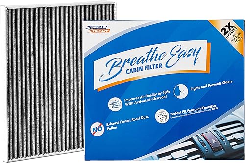 Spearhead Premium Breathe Easy - Filtro de cabina con hasta un 25% más de vida útil con carbón activado