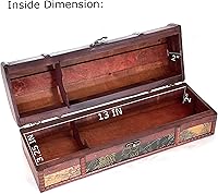 Vista 2 de allgala Caja de madera para botellas de vino con acabado antiguo