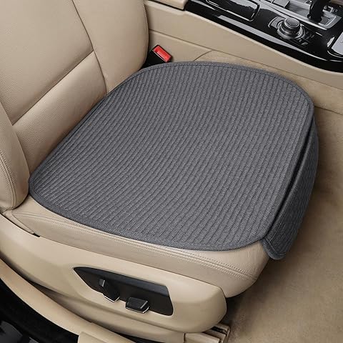 EifBrisa 2Pcs Car Seat Covers Cushion Pad, Bottom Front Seat Covers for Cars, Super Breathable, Storage Bags, Warm in Winter and Cool in Summer, Universal Seat Covers Fit for Most Sedans(2Pcs Gray)