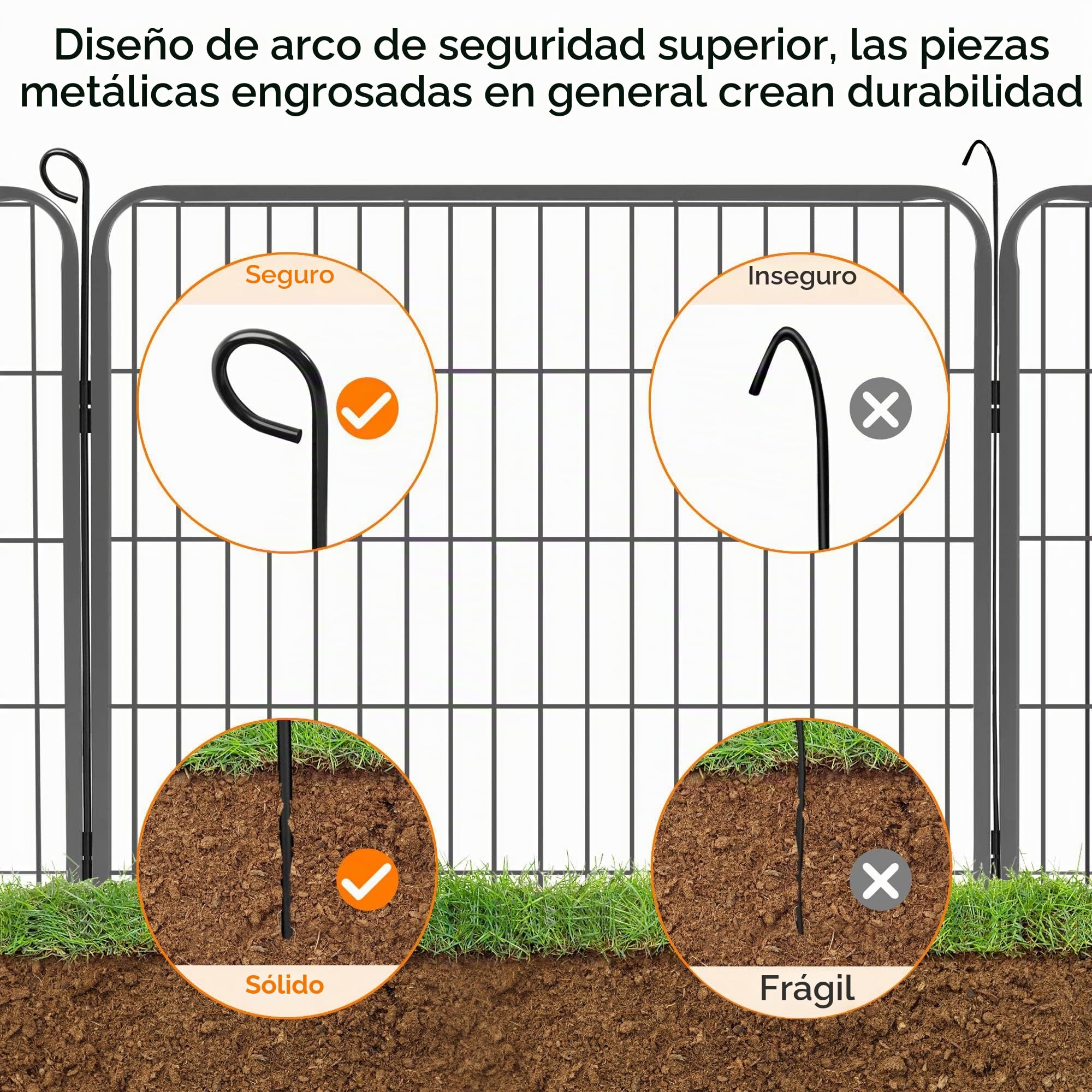 Yaheetech Parque para Perros 6 Paneles 80x80cm Cachorros Valla Plegable | para Perros Jardín de Perros Valla Metálica de Cachorros