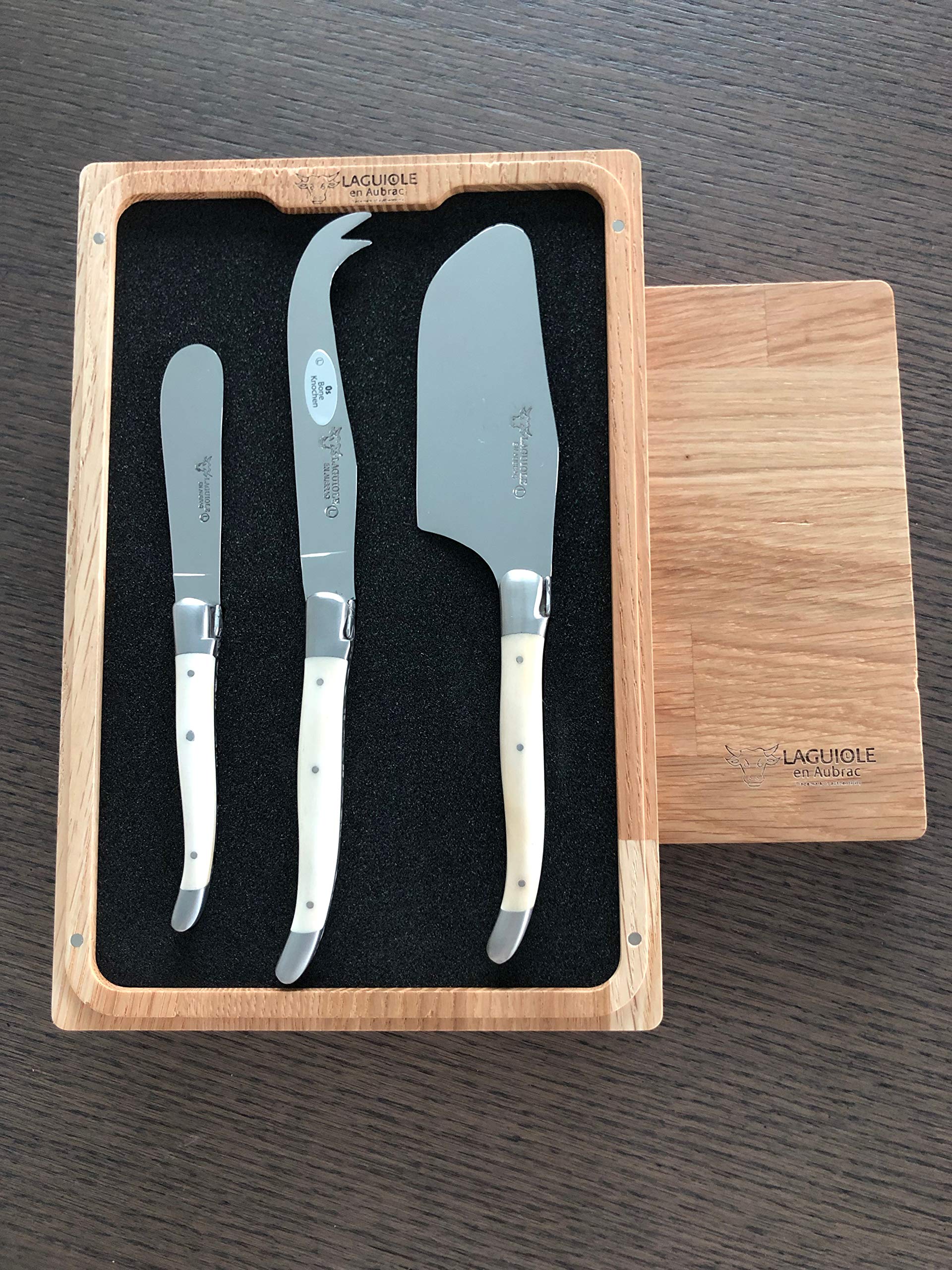 Buy Laguiole en Aubrac Luxury Fully 3Piece Cheese Knife Set