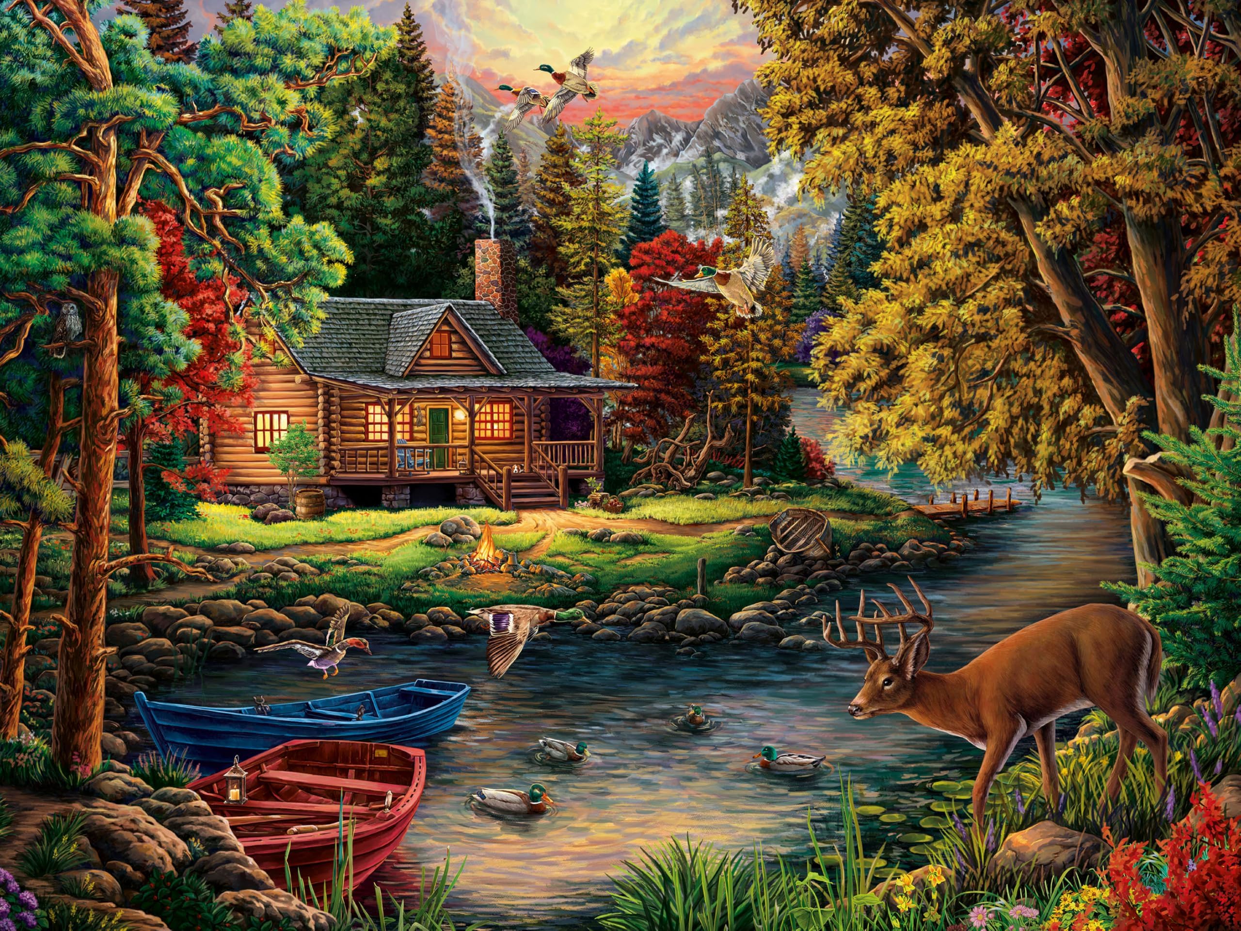 Amazon.com: Ceaco - Enchanted Forest Lake - 500 Piece Jigsaw