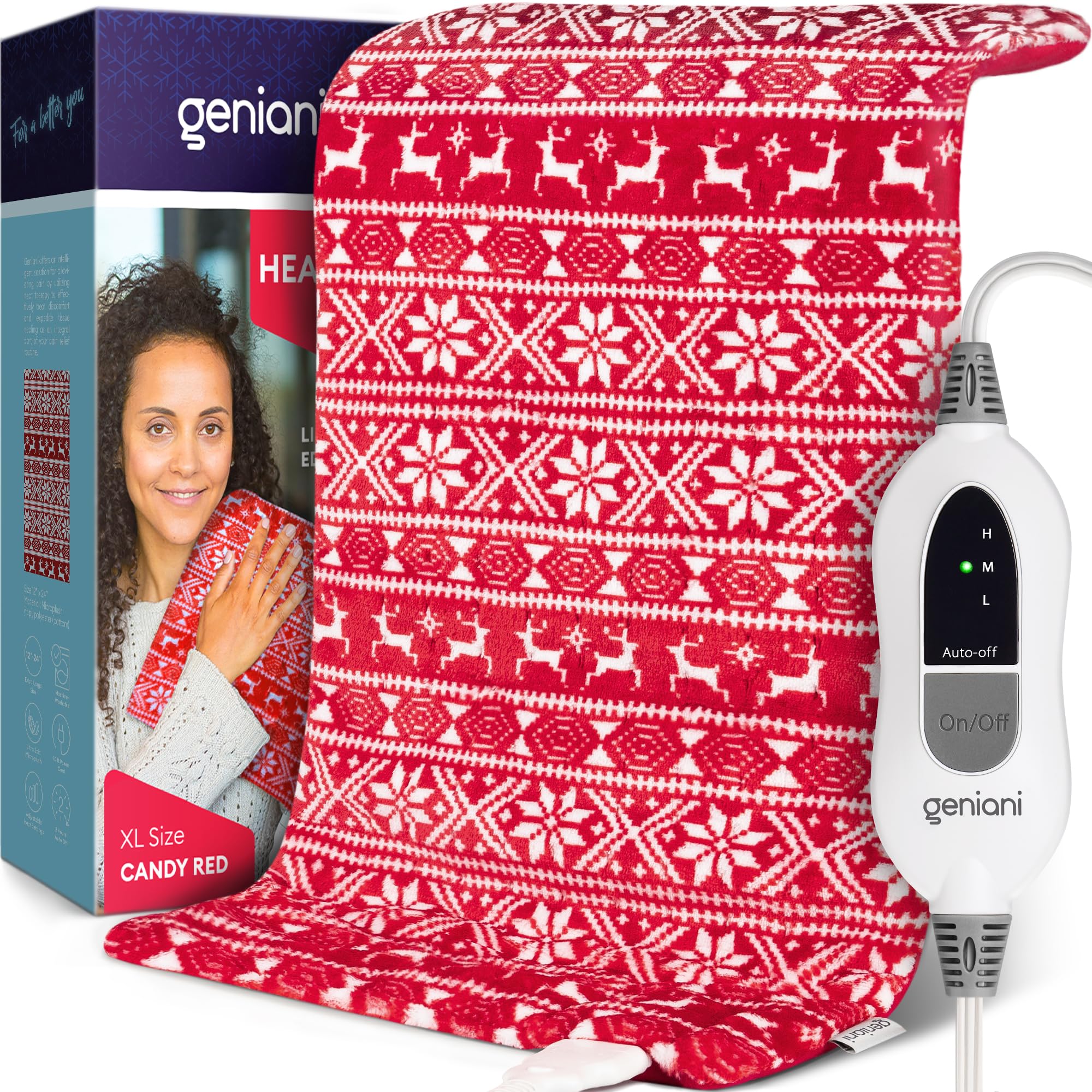 Christmas Gift GENIANI XL Heating Pad For Lower Back
