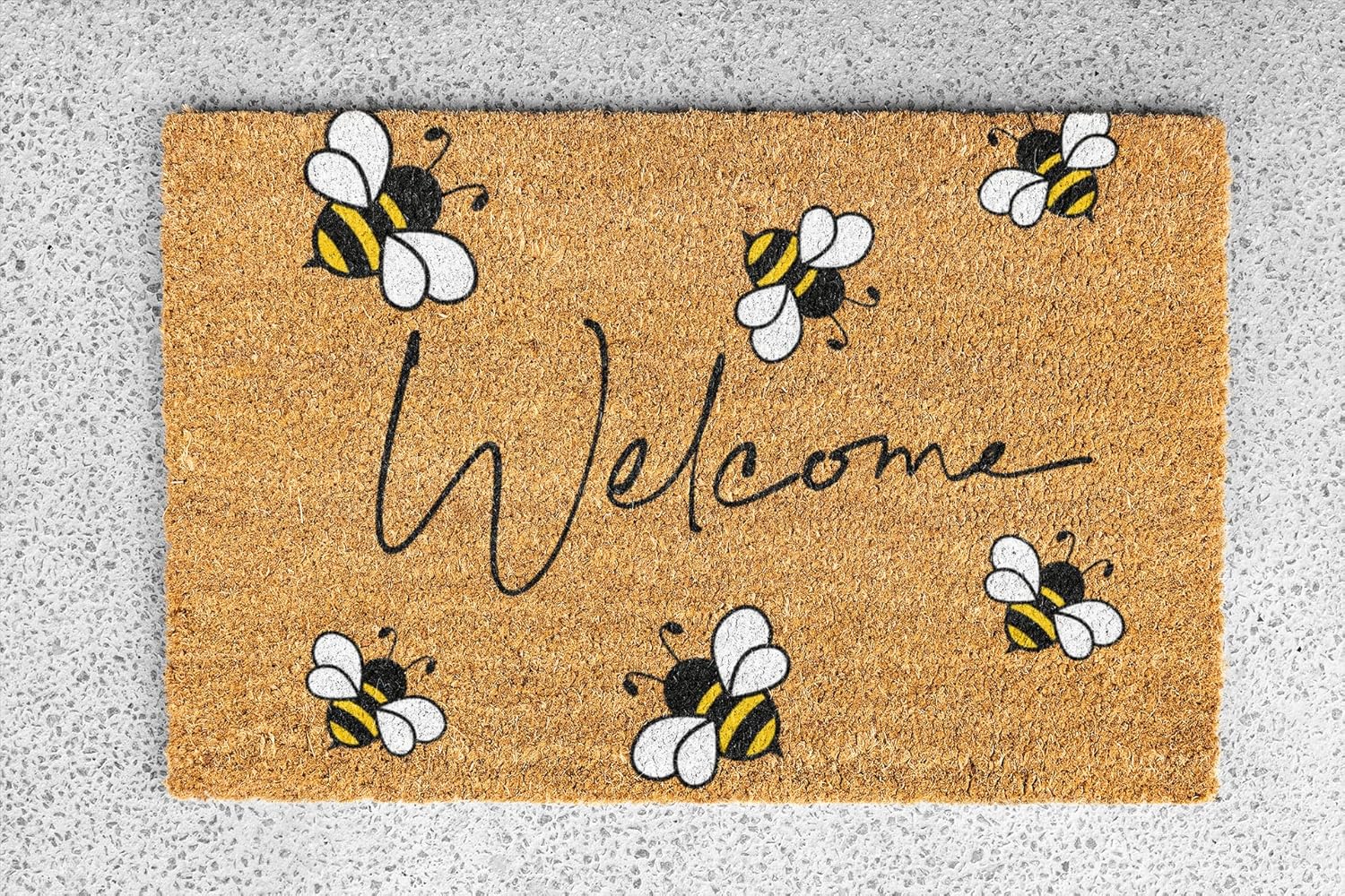 Generic Bee Welcome Mats - Bees Outdoor Door mat - Colorful Spring Door Mat Indoor Entrance Cute Decorative Outdoor Doormats Non Slip Outside Door Mats for Front Door Rugs
