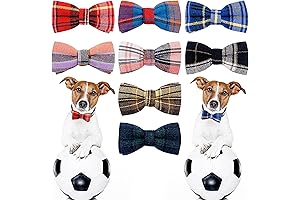 PET SHOW 8-pack Lovely Plaid Small Dog Collar Bows