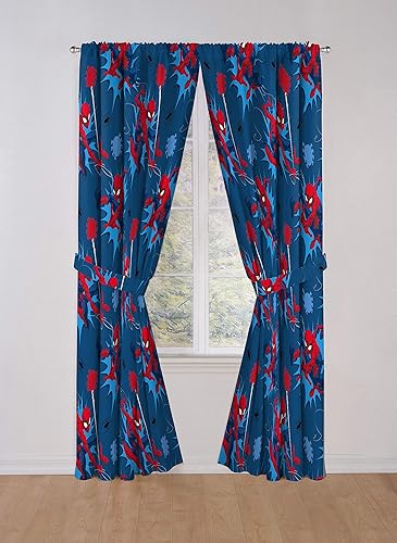 Miniatura 6 de Jay Franco Marvel Spiderman Spidey Daze - Cortinas de 84 pulgadas, hermosa decoración de habitación y fácil de instalar, las cortinas incluyen 2