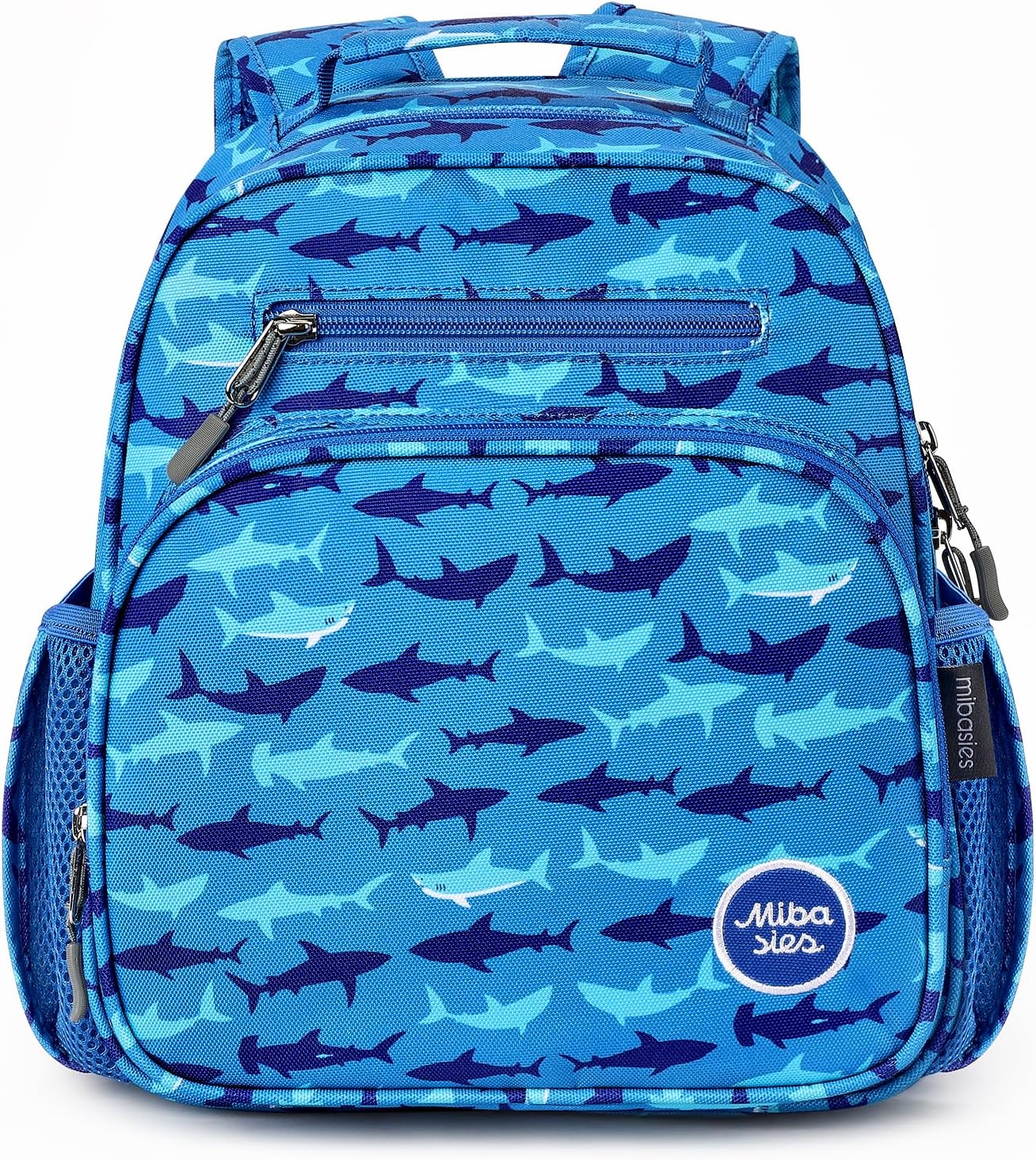 mibasies Toddler Backpack for Boys 2-4: Preschool Kindergarten Backpack - Cute Kids Backpacks for Boys - Shark Blue