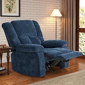 Amazon.com: Attalee Velvet Rocker Recliner for Adults, Overstuffed ...