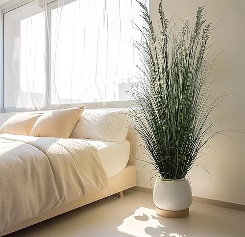 Miniatura 4 de Planta artificial de 71 pulgadas (6 pies, 2 unidades) de altura, plantas de imitación para interiores y hogares, plantas artificiales decorativas y