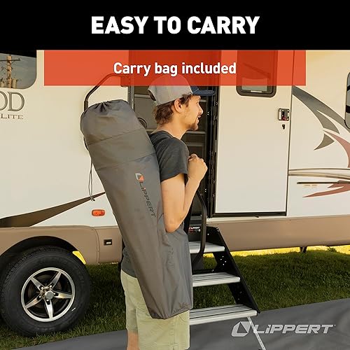 Miniatura 7 de Lippert Campfire Barrel - Silla de barril gris oscuro, cómoda forma de barril, amortiguación de alto nivel, plegable, acero con recubrimiento en