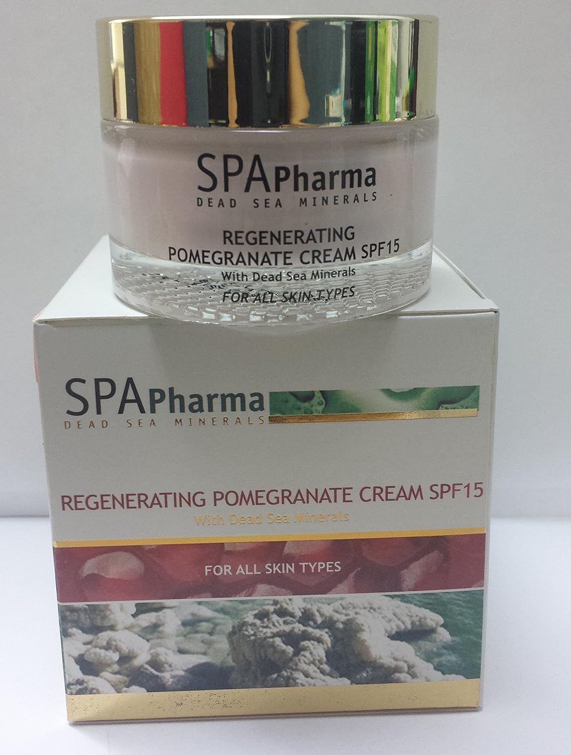 Israel - 50ml 1.7oz Regenerating Pomegranate Cream Anti Aging Dead Sea Spa Pharma Spf 15