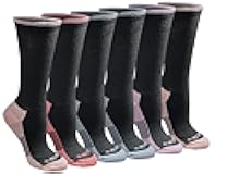 Dickies Women's Dri-Tech Essential Moisture Control Crew Socks, Available in S-XL (6, 12 Pairs)