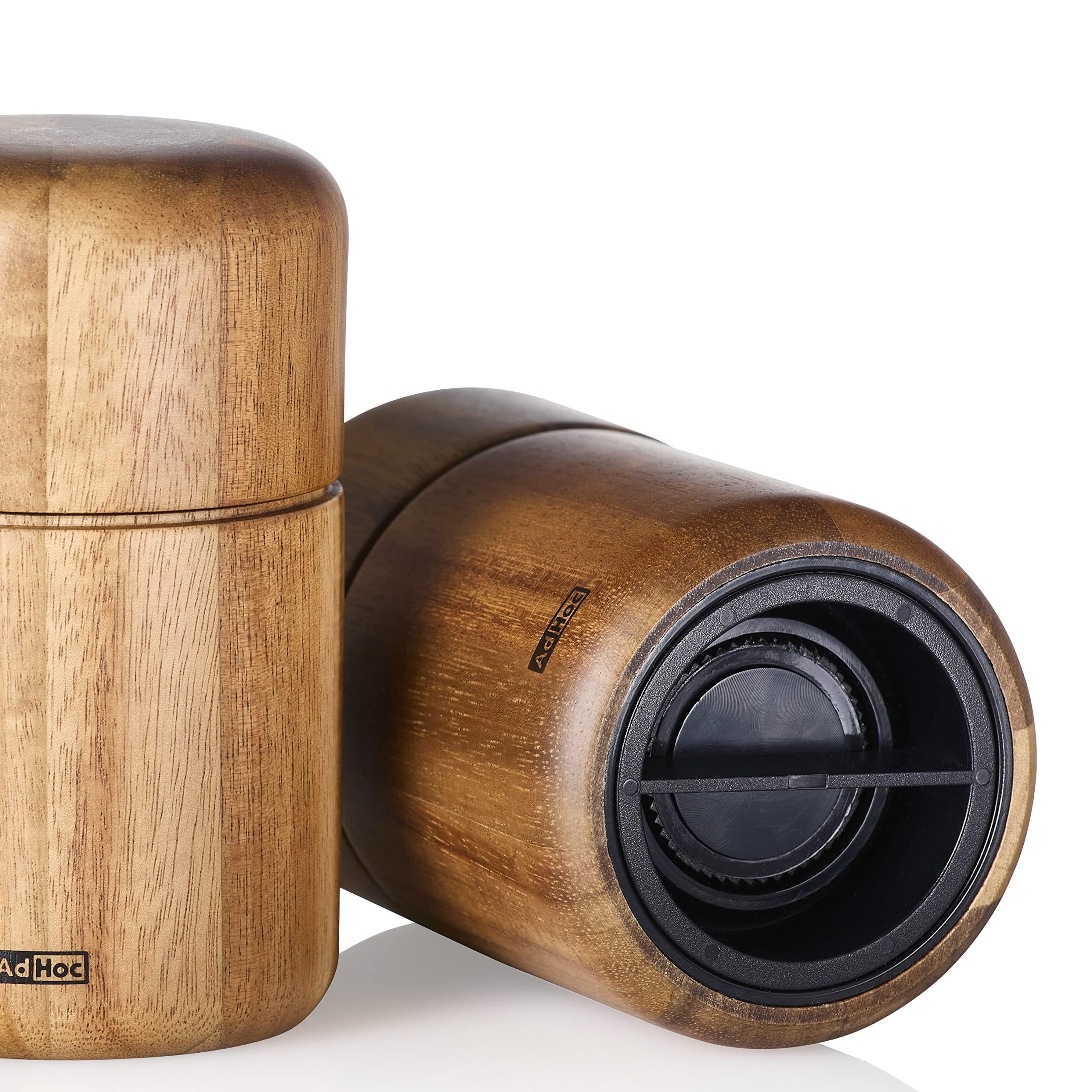 AdHoc SF11 Leinsamen- und Sesammühle Seedo | Hochwertige Gewürzmühle aus Akazienholz mit PolyCut Präzisions-Mahlwerk | Ideal für Leinsamen, Sesam, Hirse, Quinoa uvm. – Perfekt für Superfoods