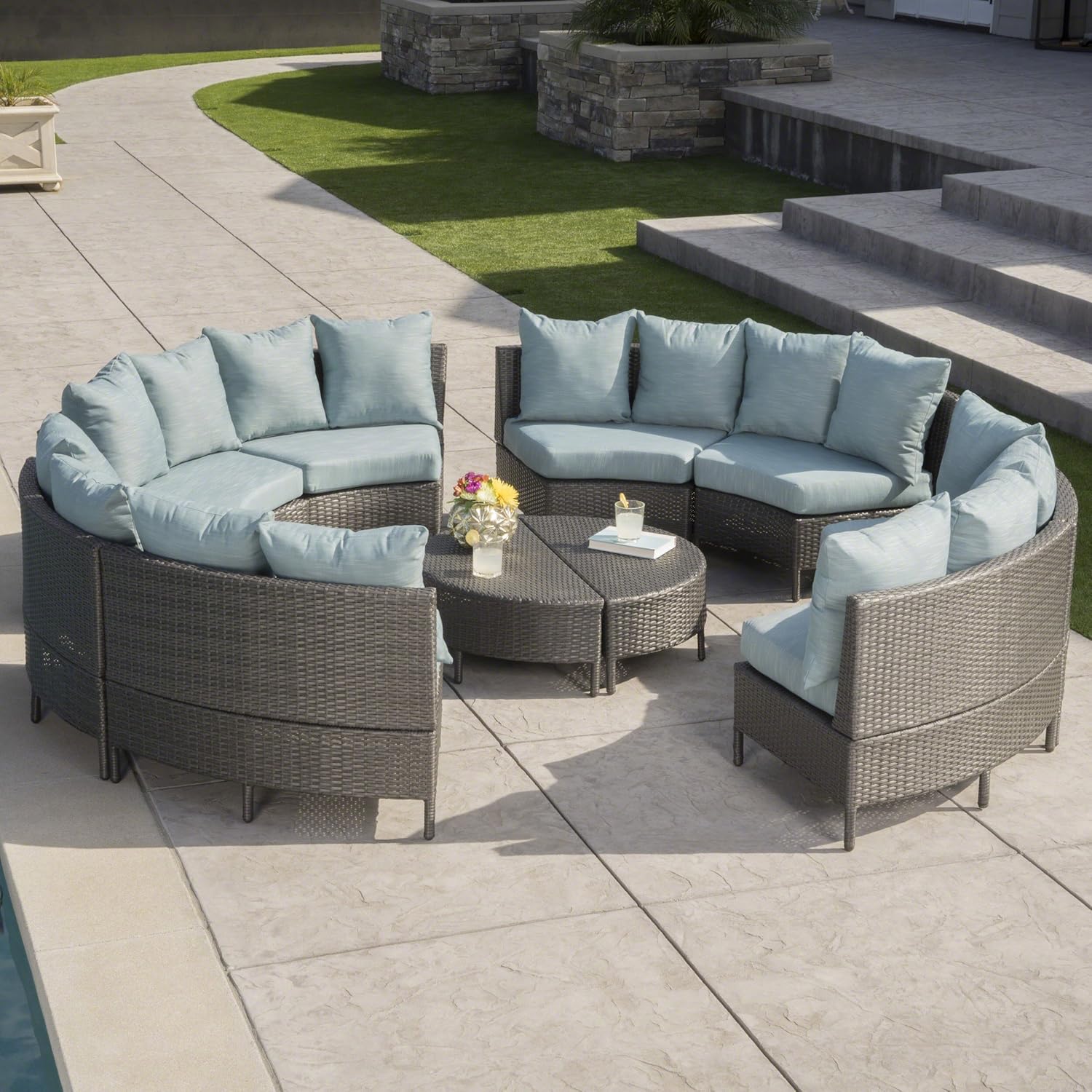 Christopher Knight Home Newton Outdoor 16Seater Wicker