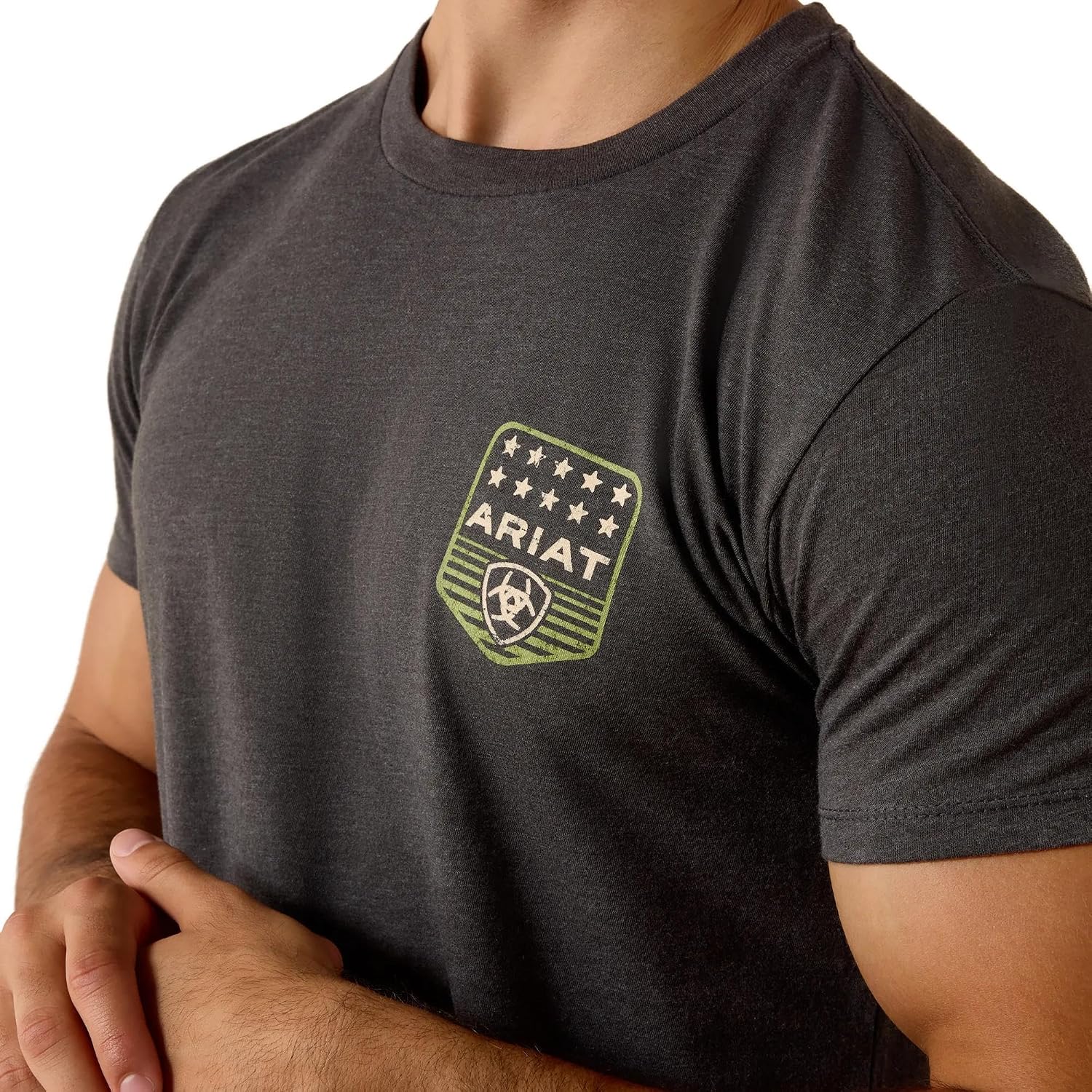 ARIAT Men's Stripe Patriotic Badge T-Shirt