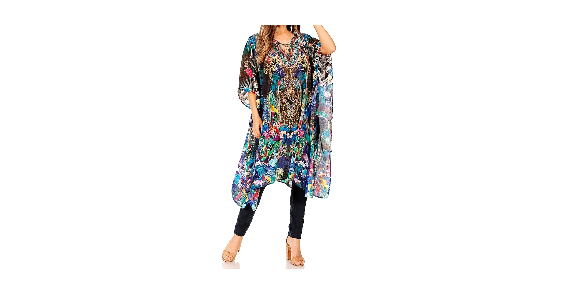 Sakkas 1822 - Jenni Women's Mid Length Boho Caftan Kaftan