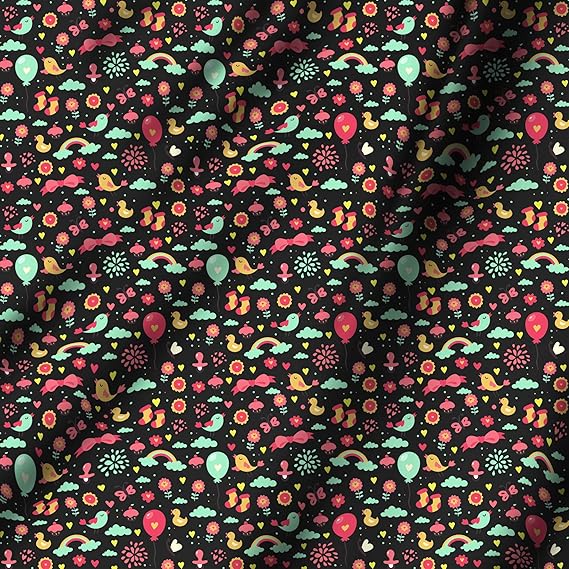 RADANYA Multi Pattern Printed Dressmaking and Quilting Cotton Cambric