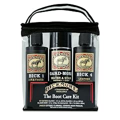 Leather Boot Care Kit - Bick 1 Cleaner Bick 4 Conditioner Gard-More Water Repellent Spray Cloth - Made