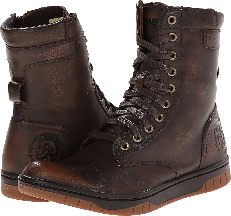 Diesel Men's Tatradium Basket Butch Zippy Fashion Boot, Coffee