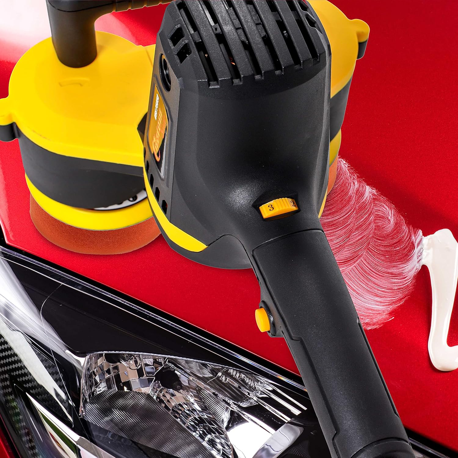 Free Shipping Offer Custom Shop 4 Dual Head Variable Speed Random Orbit Dual-Action Polisher with 2-4 Grip Plates and Polishing Pads