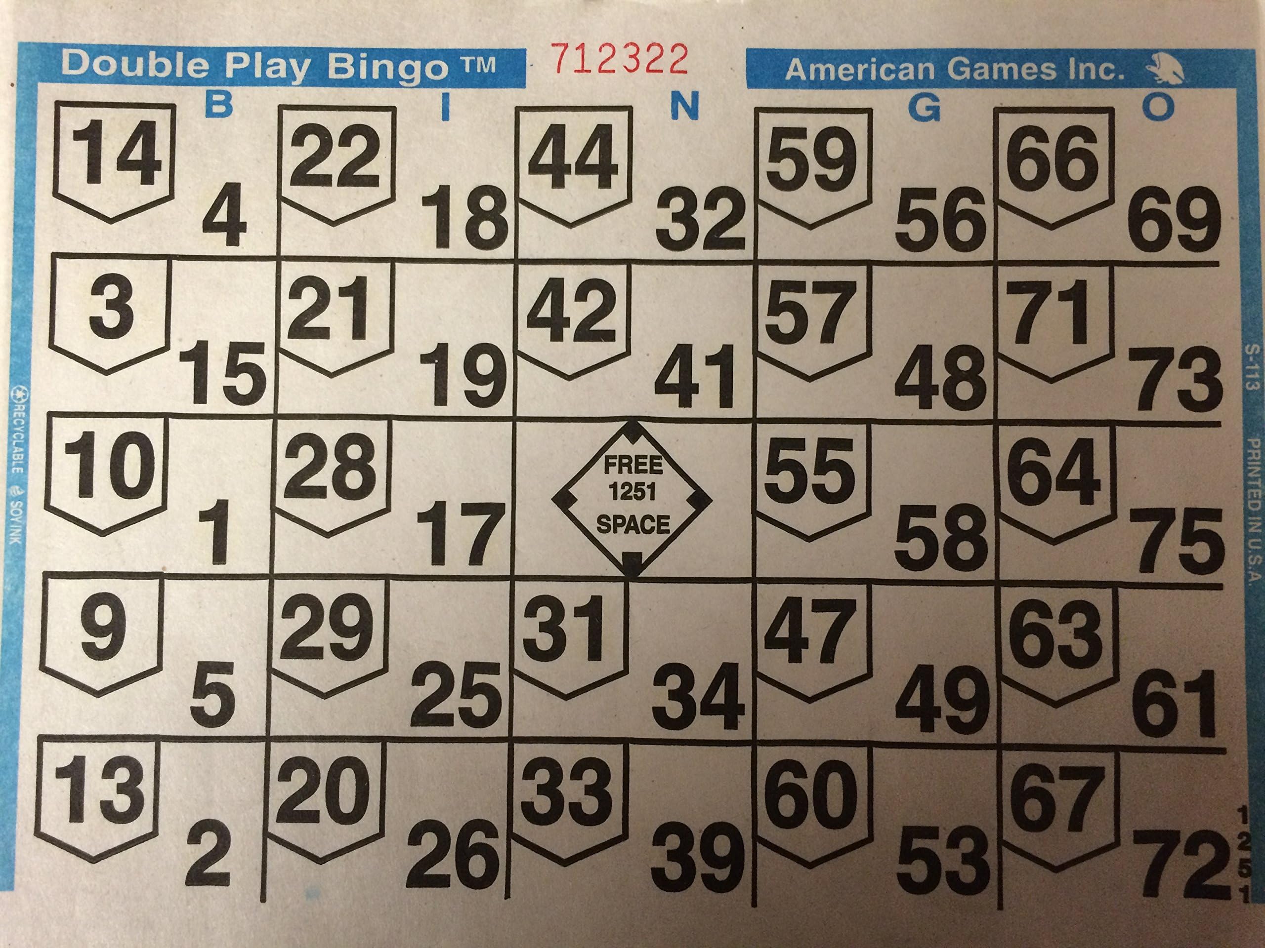 1on Double Action Bingo Paper Cards (500 Sheets Per Pack)