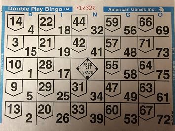 1on Double Action Bingo Paper Cards 500 Sheets Per Pack