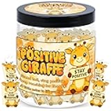 Positive Giraffe Jar With 60 Daily Affirmation Cards - Giraffe Gifts For Women And Giraffe Decor, Emotional Support Gift And Inspirational Present For Women, Birthday Gift For Wife Or Desk Decor