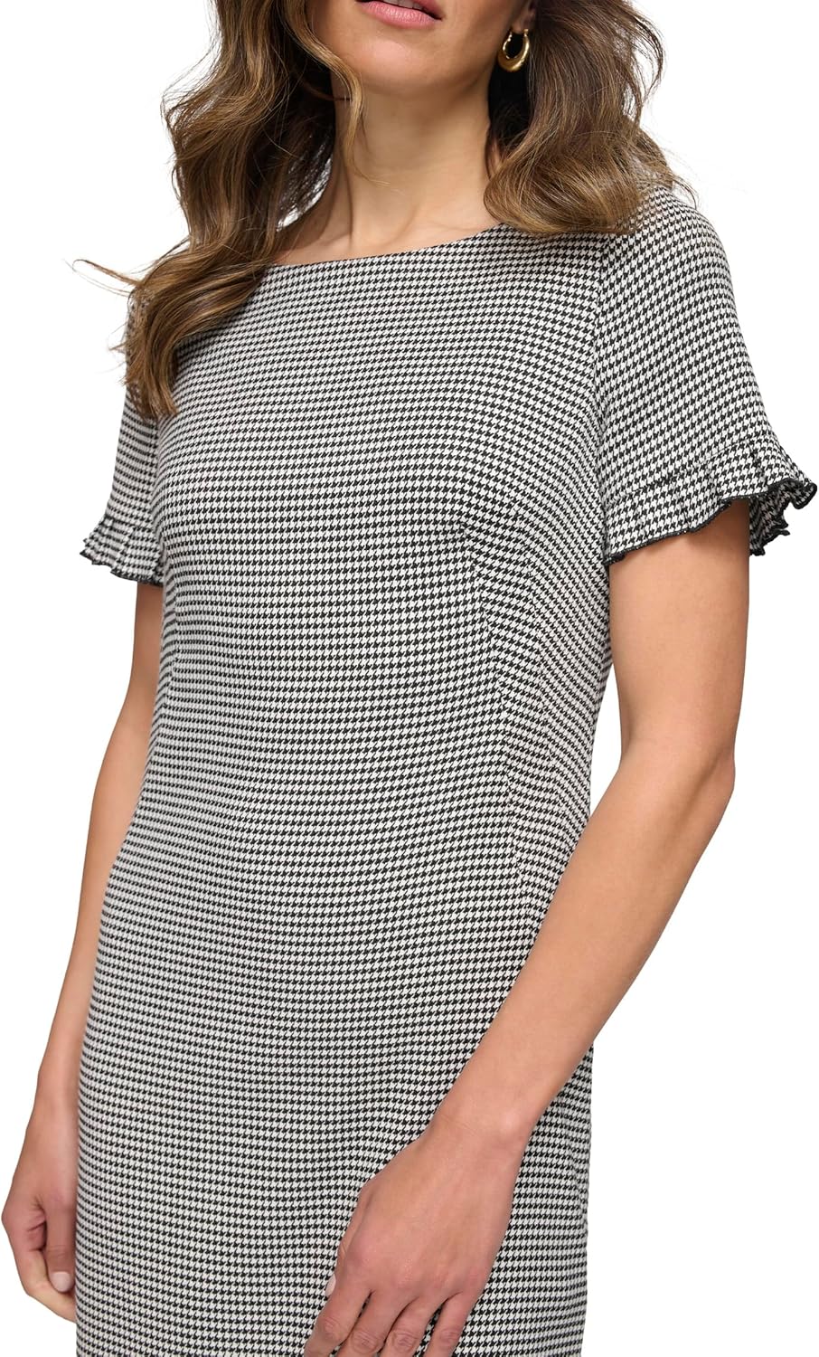 Tommy Hilfiger Womens Pleated Short Sleeve Scuba Dress - Image 4