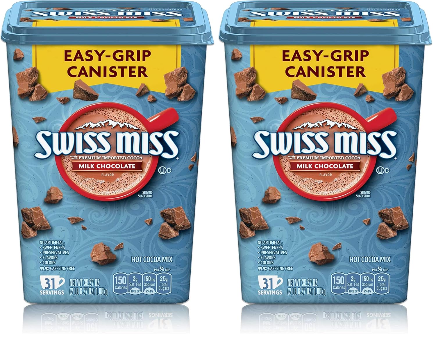 Swiss Miss Milk Chocolate Flavor Hot Cocoa Mix Canister, 38.27 oz. (Pack of 5)