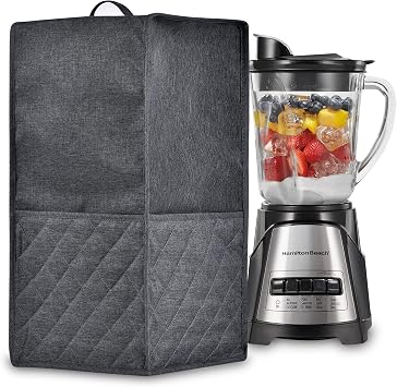 Kitchen Blender Dust Cover,Blender Covers Compatible with Ninja Foodi Blender,Juicer Cover with Accessory Pocket. Waterproof Fabric, Easy to clean Grey