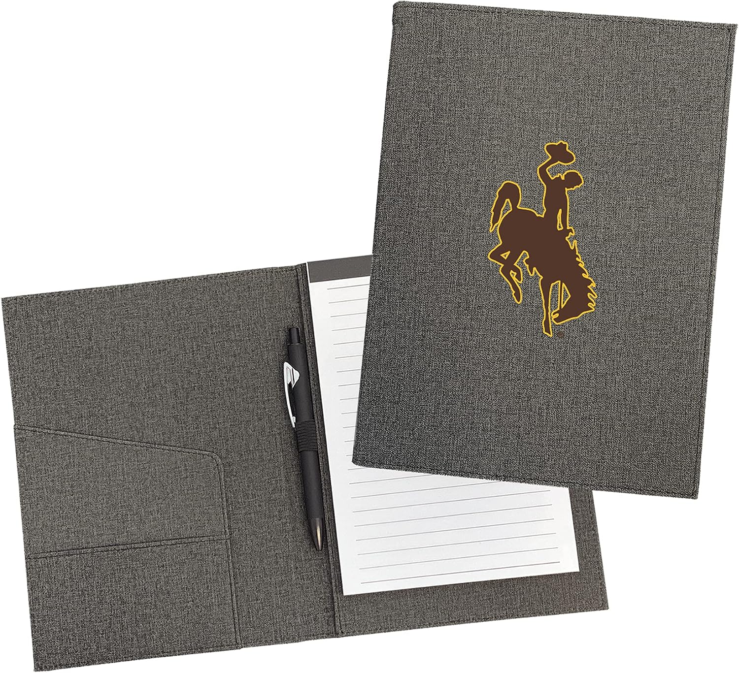 Wyoming Cowboys Padfolio, Design-1 - Gray