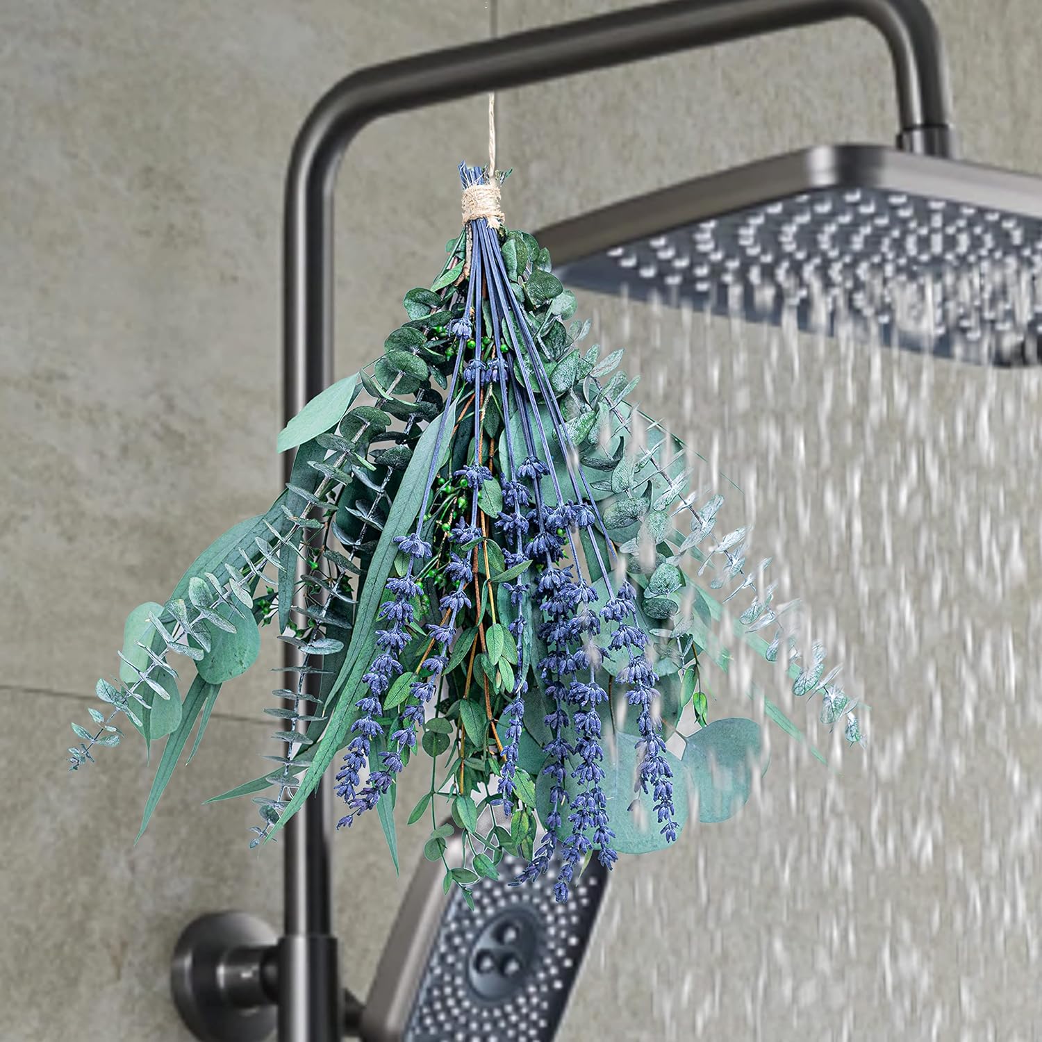 Eucalyptus & Lavender Flowers Bundle for Shower | Natural Real Fresh Eucalyptus Leaves Eucalyptus Shower Plant |Shower Decor Home Decor