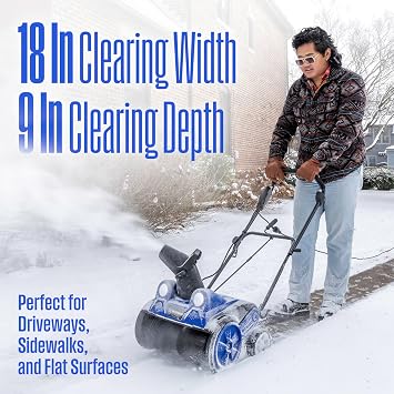 Westinghouse WSnow18 Corded Snow Blower 18 Inch, Dual LED Lights, Electric Snow Blower with 25ft Throwing Distance, Plows 650lbs/min, Adjustable Chute